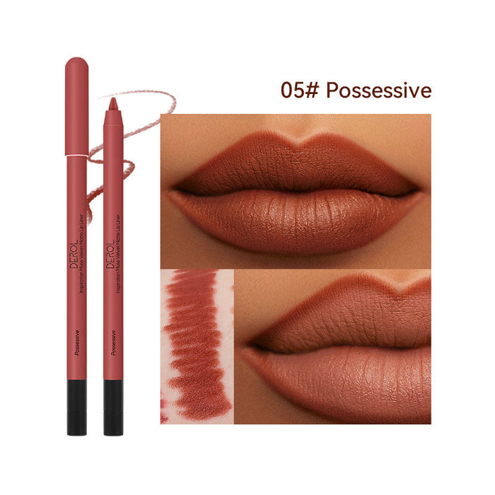 Lip liner with 'Possessive' color swatch on a white background