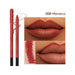 Lip liner with 'Morocco' color swatch and application on lips