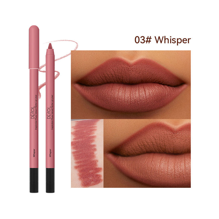 Lip liner with 'Whisper' shade on a white background