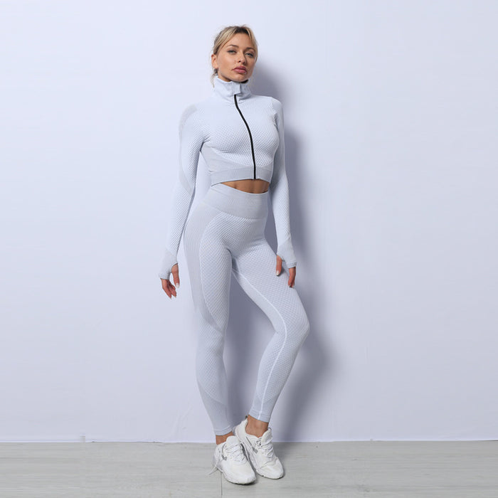 3PCS Yoga Set Seamless Sport Set Women Gym Clothing Leggings Women